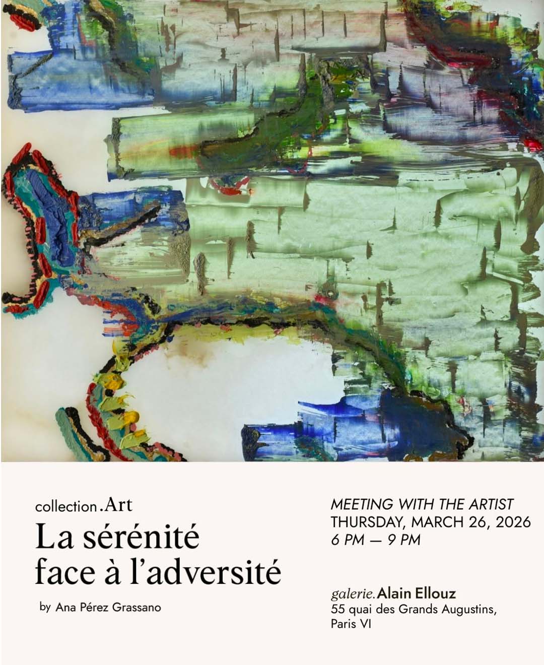 Alain Ellouz Paris presents “La sérénité face à l’adversité” by Ana Pérez Grassano.